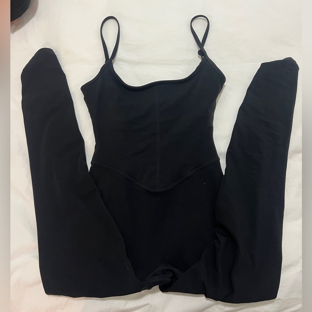 Black athleisure jumpsuit